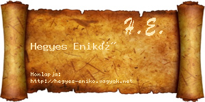 Hegyes Enikő névjegykártya
